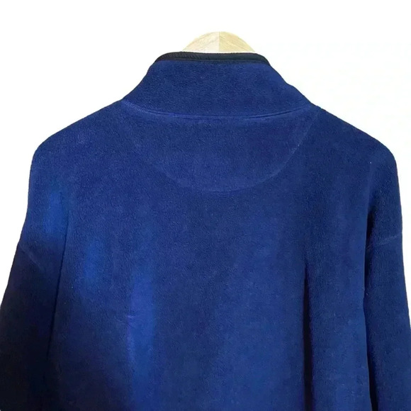 VGT MOST WANTED Fleece Jacket Coat Half Zip Pullover Navy Blue Size LG - Picture 5 of 16